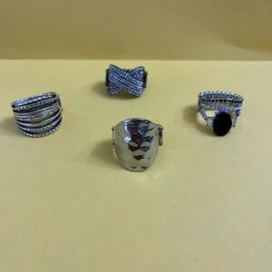 Paparazzi silver toned rings lot